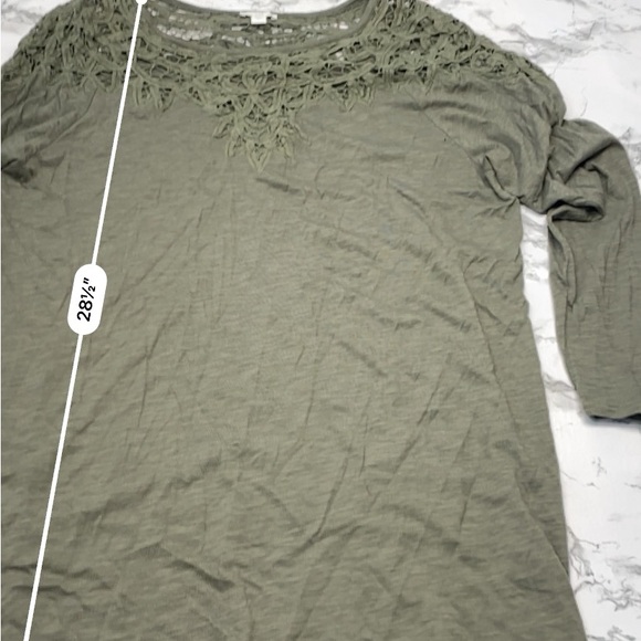 J Jill Olive Green Lightweight Long Sleeve Casual top Size Large - Picture 7 of 15